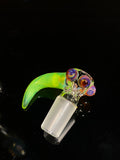 Large head banger 18mm Slyme Green / amber purple
