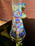 Beaker amber purplious 50by 7 14mm bowl