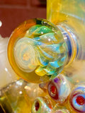 Beaker amber purplious 50by 7 14mm bowl