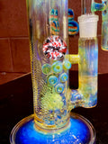 Large head banger dry catcher set Egyptian green koi Millie marble 18 mm ￼