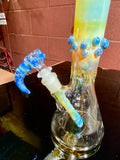 Beaker blue Amber purple 40mm by 7mm thick 14mm bowl