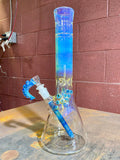 Beaker blue amber purple