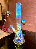Beaker amber purplious 50by 7 14mm bowl