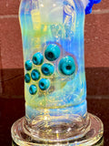 Ball Vape Home Run Hitter diffuser, mouthpiece, push button carb opaque, aqua suckers, purple lollipop perk 18mm