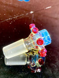 Ball vape bowl single hole with shelf 18mm red blizzard
