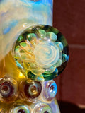 Beaker amber purplious 50by 7 14mm bowl
