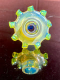 Ball vape bowl single hole with shelf 18mm slyme green