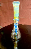 Beaker blue Amber purple 40mm by 7mm thick 14mm bowl