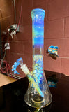Beaker  blue amber purple 50mm by 7 14mm bowl