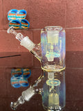 Ball vape dry catcher with push button carb 18mm ghost