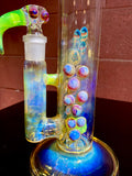 Large head banger 18mm Slyme Green / amber purple