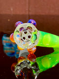 Large head banger 18mm Slyme Green / amber purple