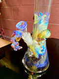 Beaker amber purplious 50by 7 14mm bowl