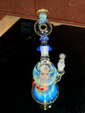Ball Vape Home Run Hitter donut, diffuser, mouthpiece, push button carb pomegranate, and orange 18 mm
