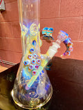 Beaker amber purplious 50by 7 14mm bowl