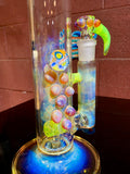 Large head banger 18mm Slyme Green / amber purple