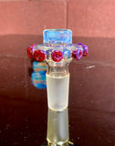 Ball vape bowl single hole with shelf 18mm red blizzard