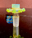 Ball vape bowl single hole with shelf 18mm slyme green