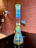 Beaker slyme green blue amber purple 50by 7 14mm bowl