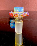 Ball vape bowl single hole with shelf 18mm amber purplious