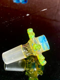 Ball vape bowl single hole with shelf 18mm slyme green
