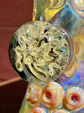 Beaker opaque, aqua lip caramel suckers squiggle marble 14 mm bowl 50 mm x 7 tube