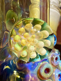 Beaker with a heavy hitter joint 50by 7mm 18mm bowl amber purple