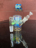 Ball vape dry catcher with push button carb 18mm green slyme