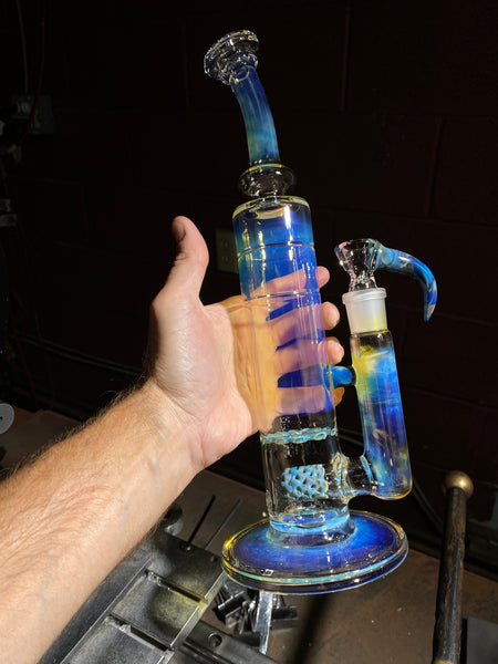 Purple Short Stack Short stack Nautilus blue amber purple – Fluid Glass Store